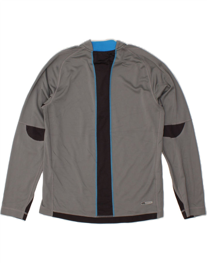 PUMA Mens Zip Neck Pullover Tracksuit Top Small Grey Colourblock Vintage Puma and Second-Hand Puma from Messina Hembry 