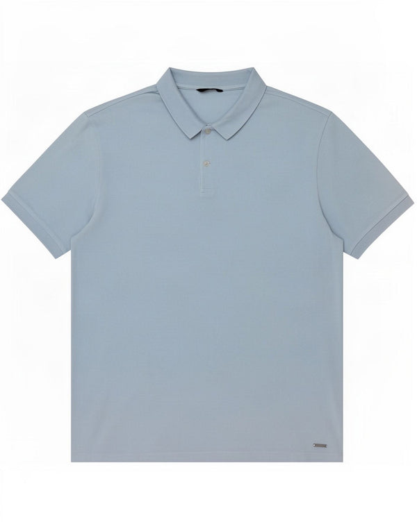 Camisa polo masculina Massimo Dutti XL azul algodão