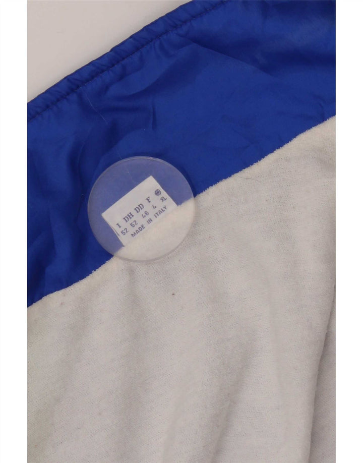 Poliéster geométrico azul do XL do revestimento superior do fato de treino dos homens do vintage