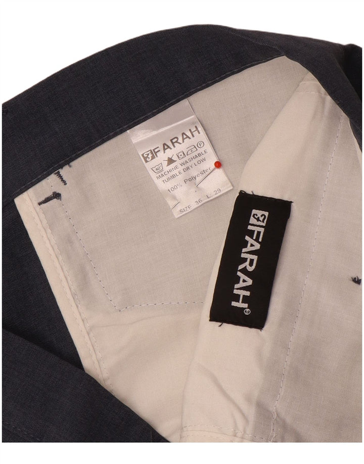 Calça casual reta masculina Farah W36 L29 poliéster azul