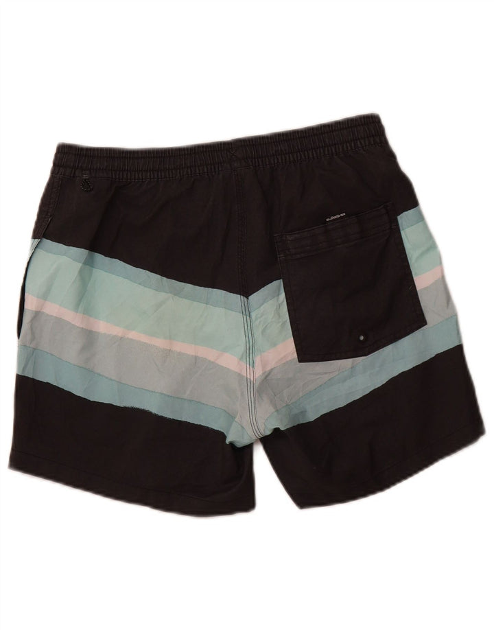 Shorts de natação masculino QUIKSILVER pequeno cinza colorblock poliéster