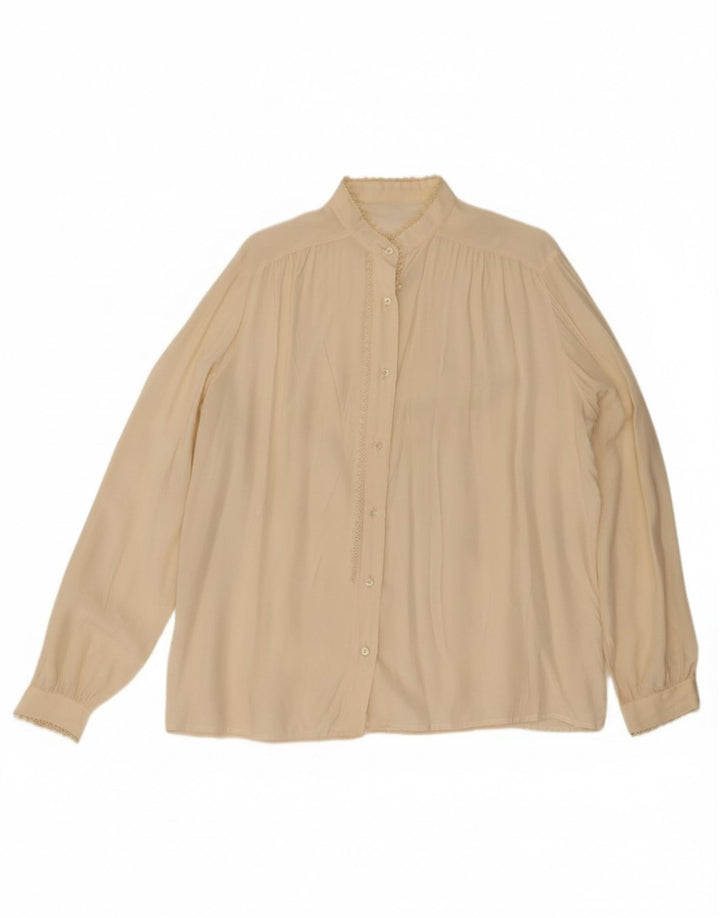 Blusa feminina VINTAGE UK 18 XL branco