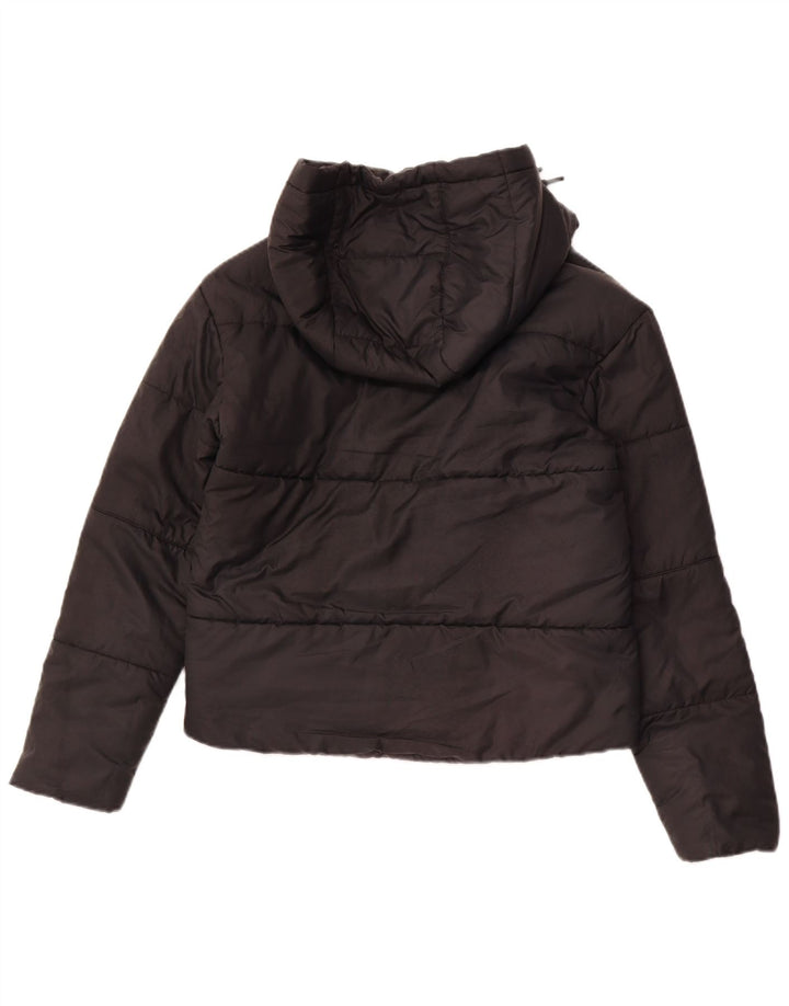 Jaqueta acolchoada reversível com capuz feminina NIKE UK 10 pequena poliéster preta