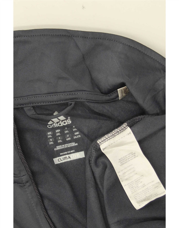 Jaqueta Adidas Mens Climalite Treino Top 2XL Cinza Poliéster