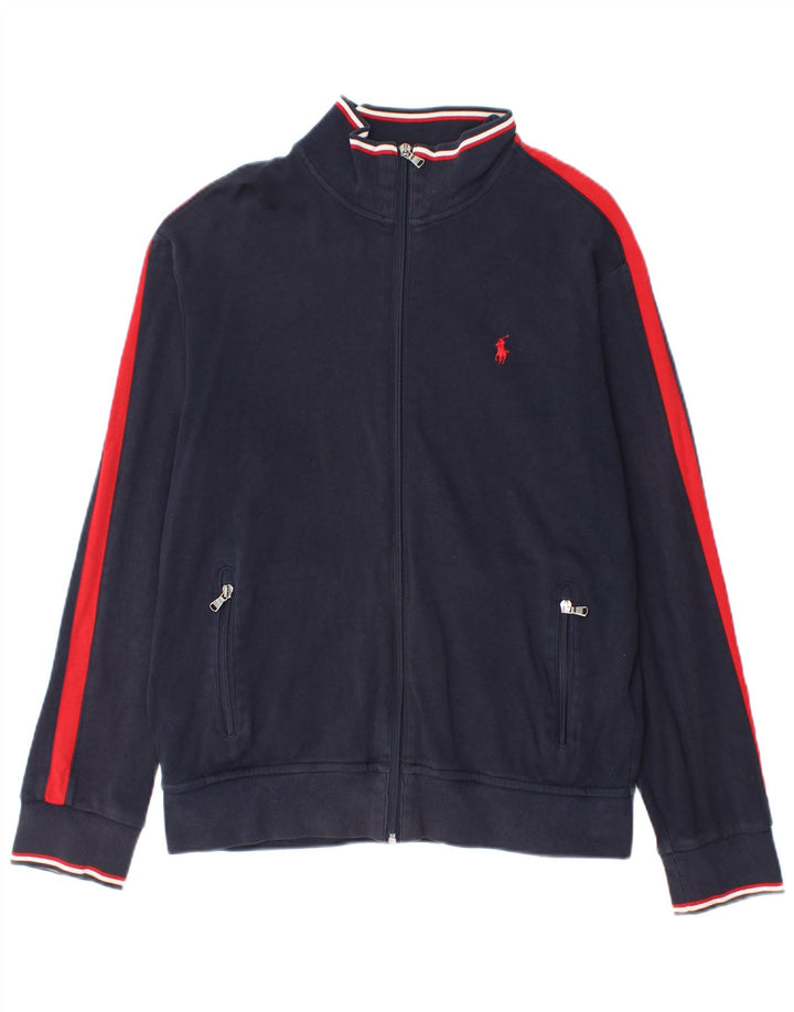 Polo Ralph Lauren Jaqueta masculina de agasalho médio azul marinho colorblock