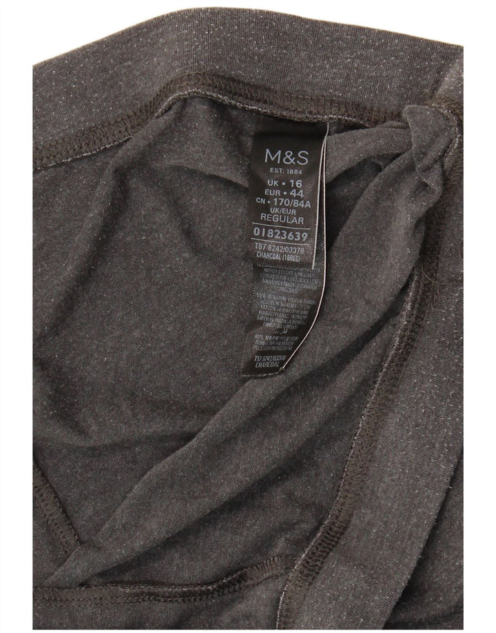 Leggings femininas Marks & Spencer Reino Unido 16 grande algodão cinza