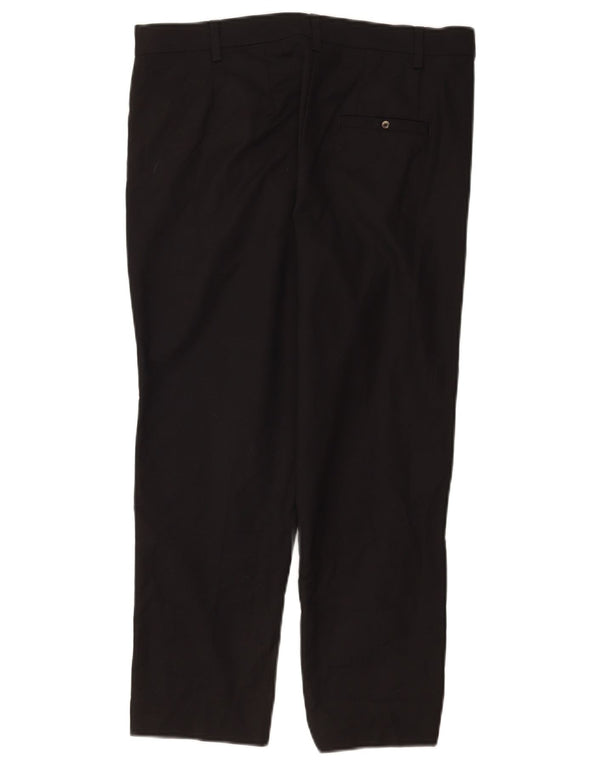 Calças cortadas femininas Marks & Spencer UK 12 médio W30 L24 pretas