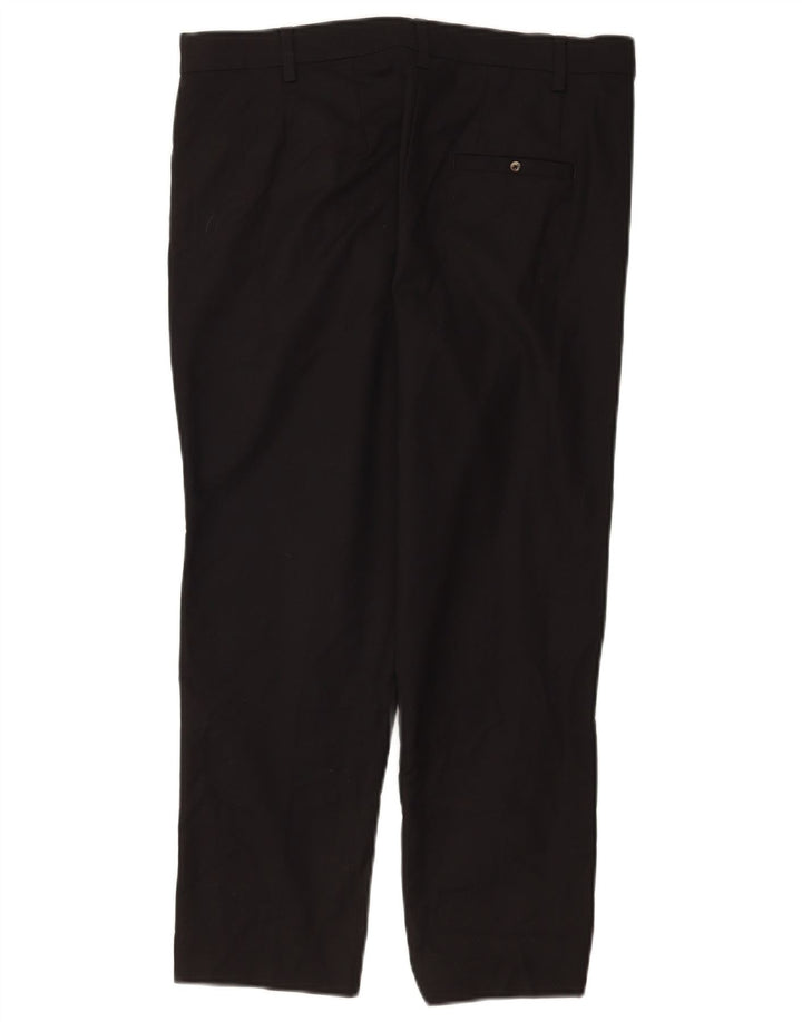 Calças cortadas femininas Marks & Spencer UK 12 médio W30 L24 pretas