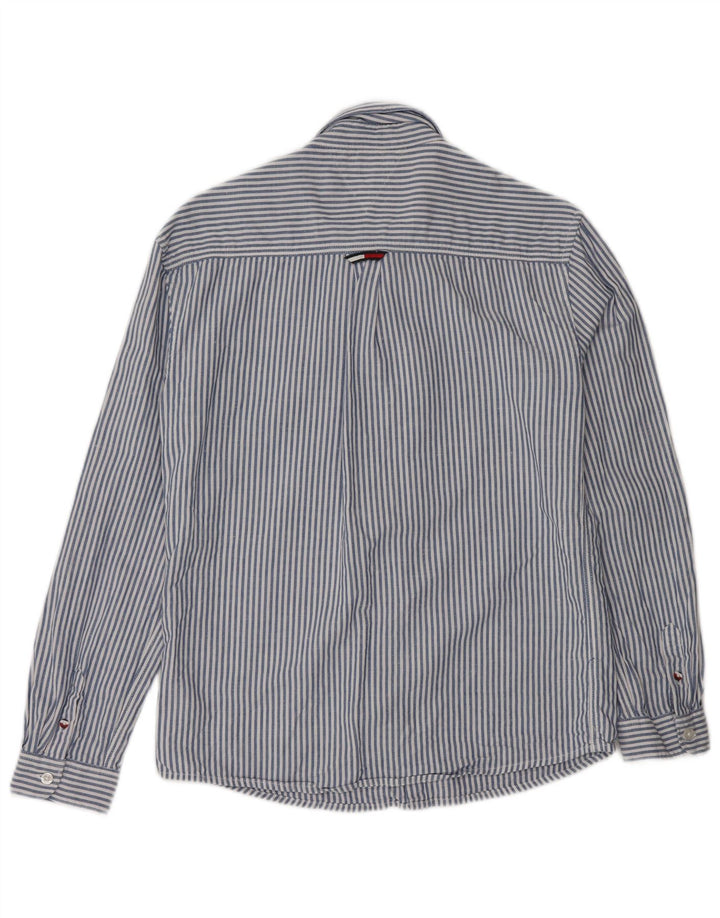 Camisa masculina TOMMY HILFIGER 13-14 anos algodão listrado azul
