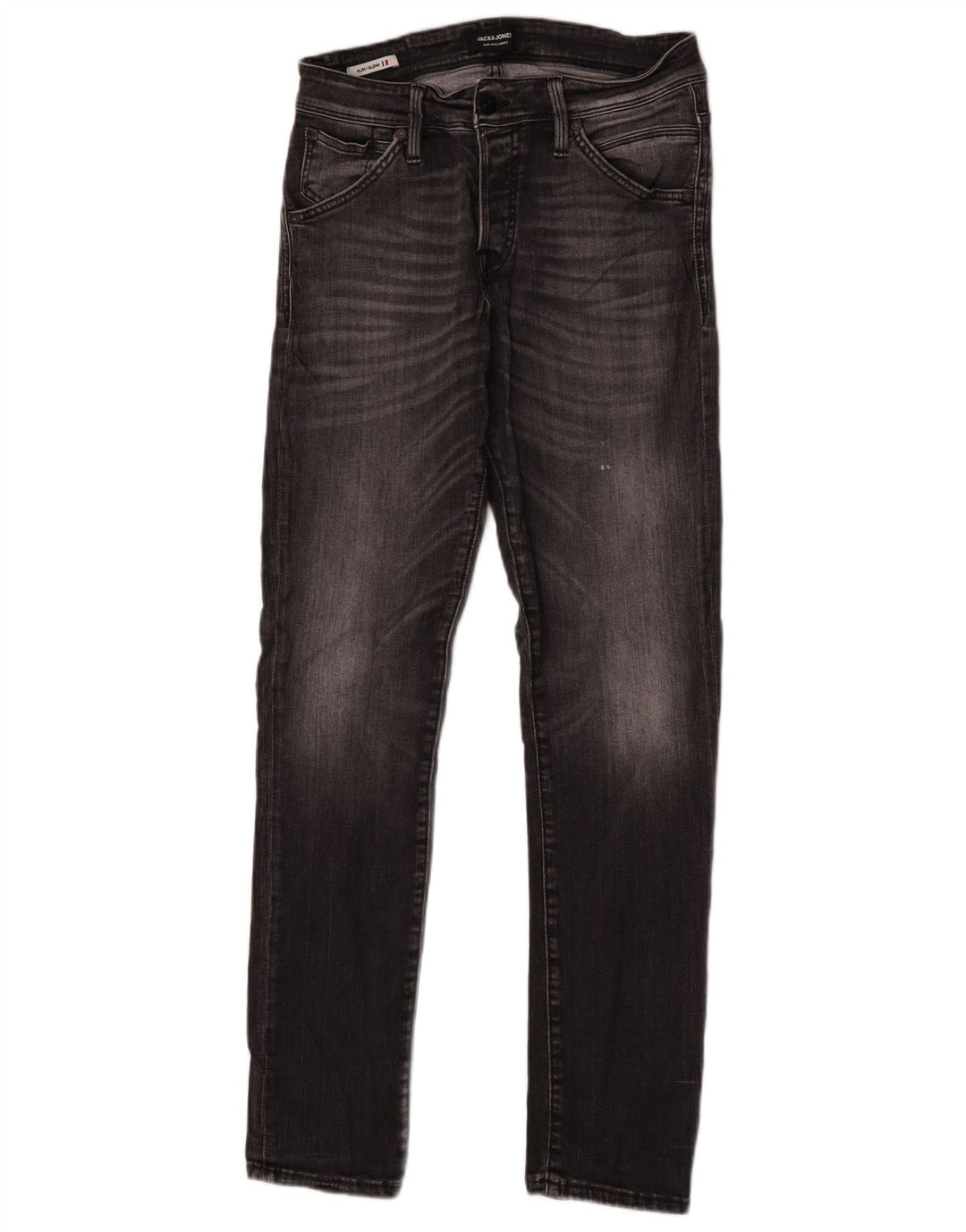 Jack & Jones Masculino GLENN Slim Jeans W30 L32 Algodão Cinza