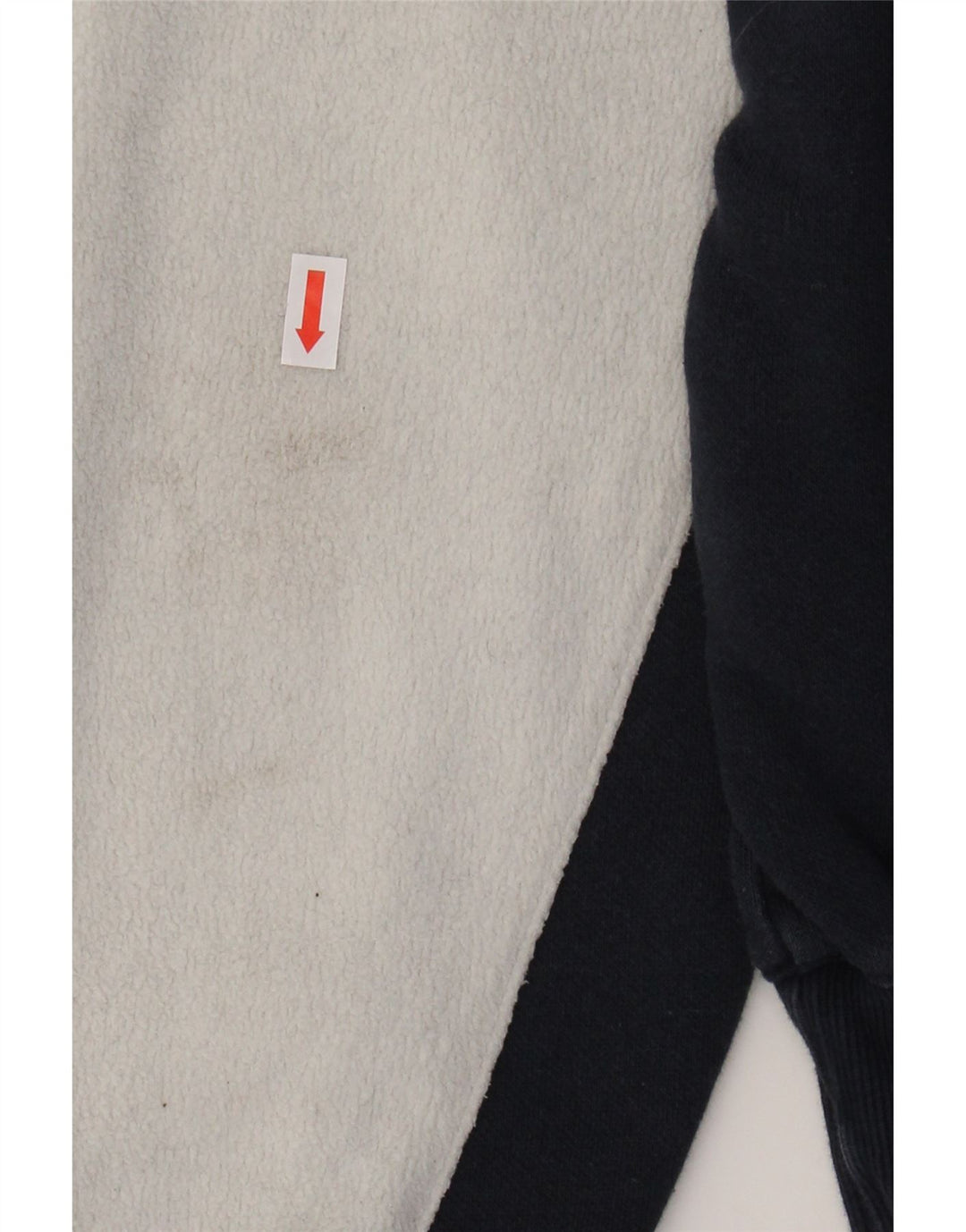 CHAMPION Womens Oversized Crop Fleece Jumper UK 6 XS White Colourblock Vintage Champion and Second-Hand Champion from Messina Hembry 