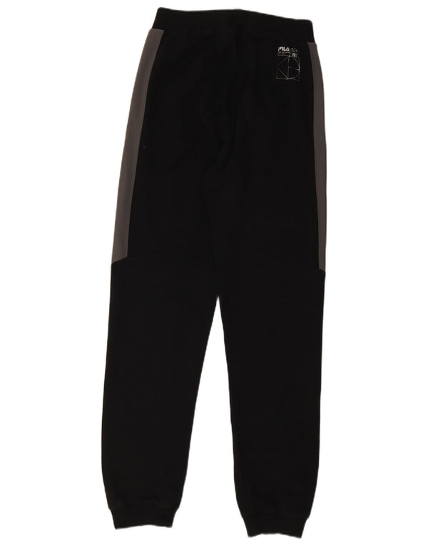 Calça de treino masculina Fila joggers pequeno algodão colorblock preto