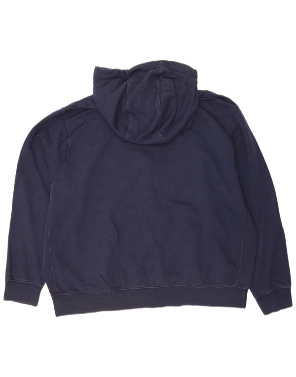 Suéter Nike masculino com capuz e zíper 2XL algodão azul marinho