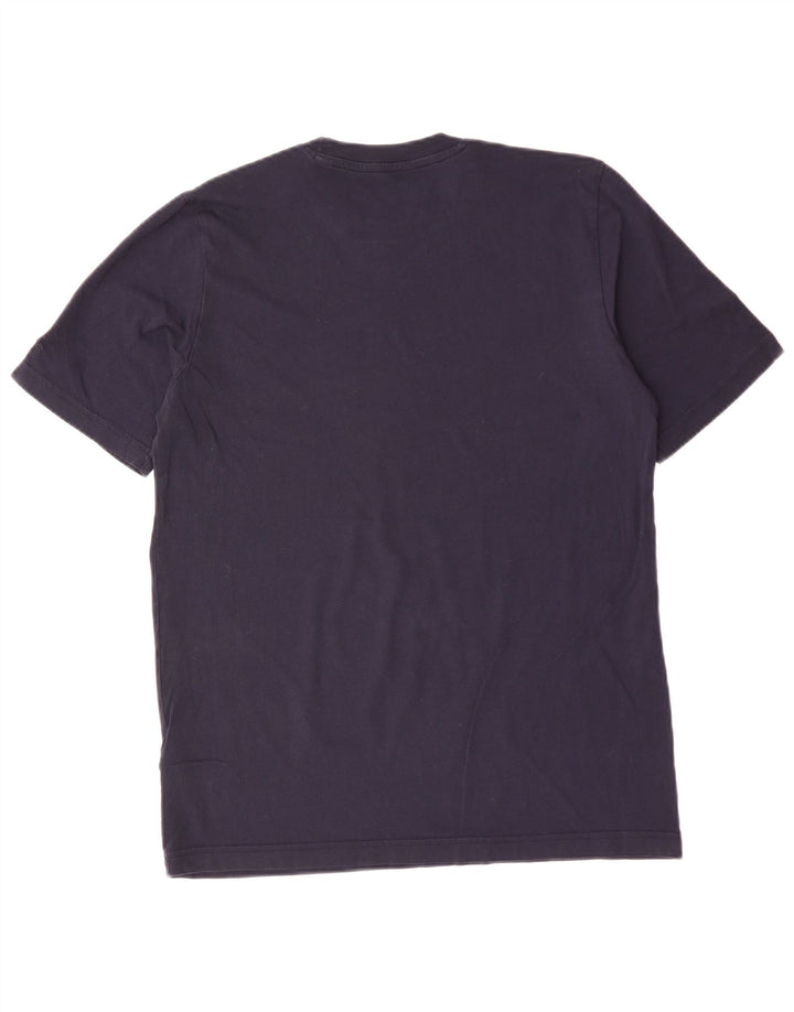 ADIDAS Camiseta masculina gráfica Top médio algodão azul marinho