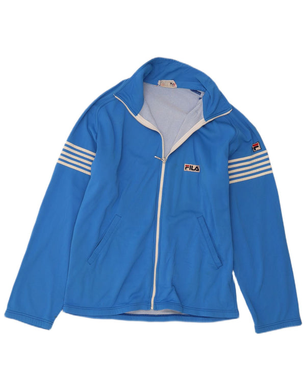 Fila Mens Tracksuit Top Jacket IT 48 Médio Azul Listrado