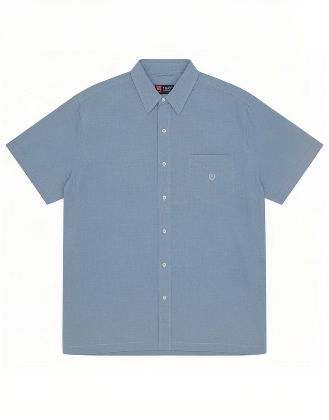 Camisa masculina de manga curta Chaps XL linho azul