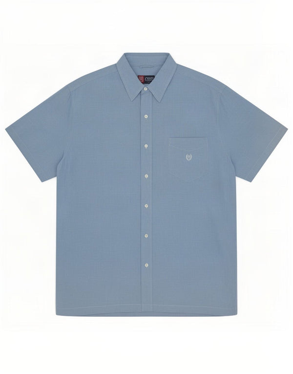 Camisa masculina de manga curta Chaps XL linho azul