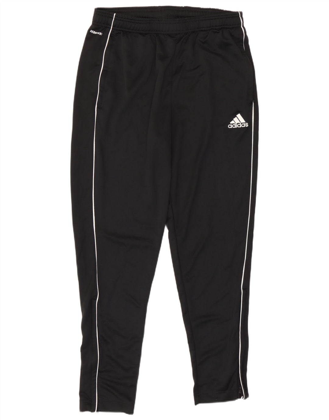 Calça de treino feminina Adidas grande poliéster listrado preto