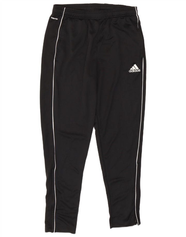 Calça de treino feminina Adidas grande poliéster listrado preto
