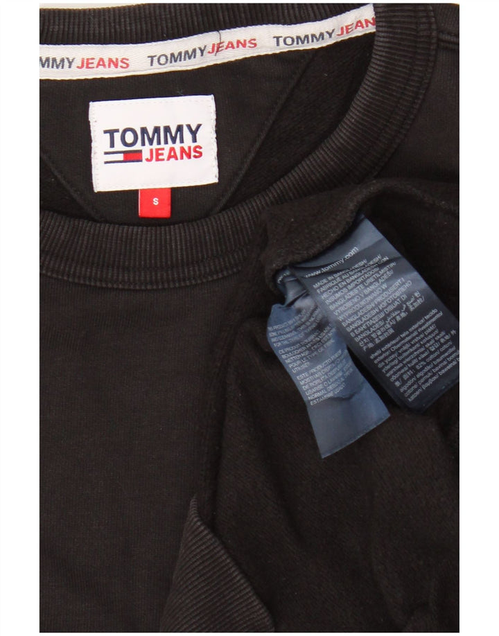 Tommy Hilfiger moletom gráfico masculino jumper pequeno algodão preto