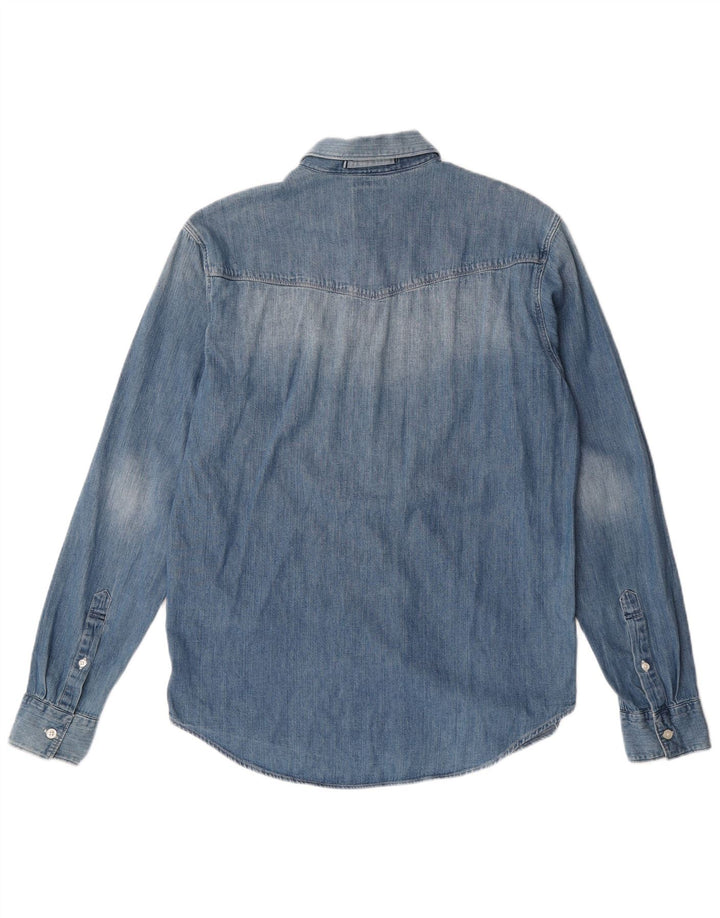 Camisa jeans masculina Levi's Standard Fit azul médio algodão