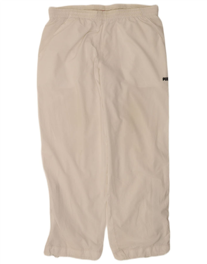 Calça de treino masculina Puma grande branca