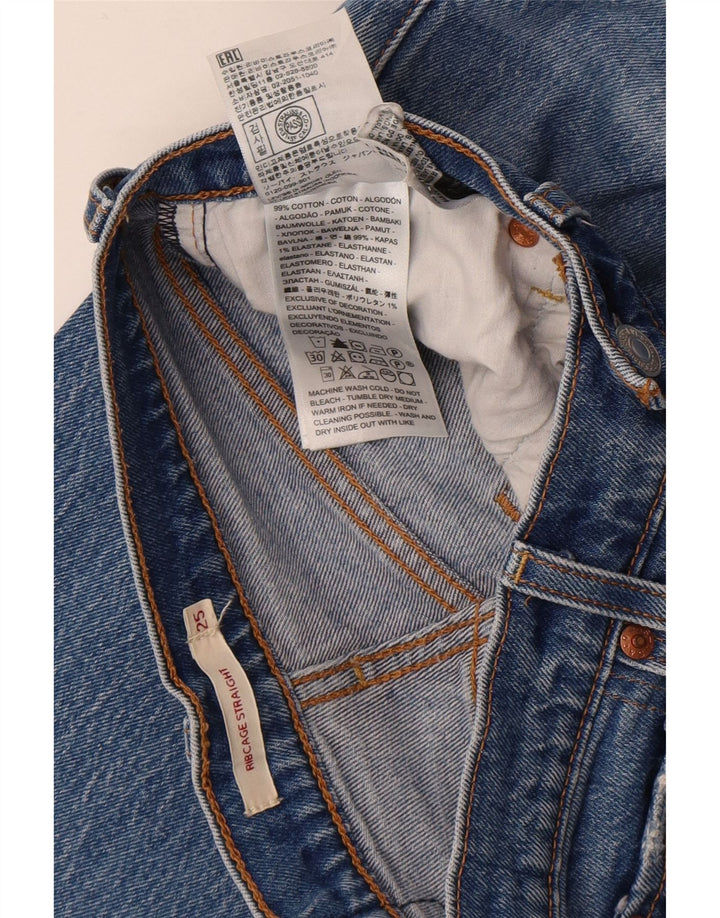 Jeans feminino Levi's Ribcage Straight W25 L27 Azul Algodão