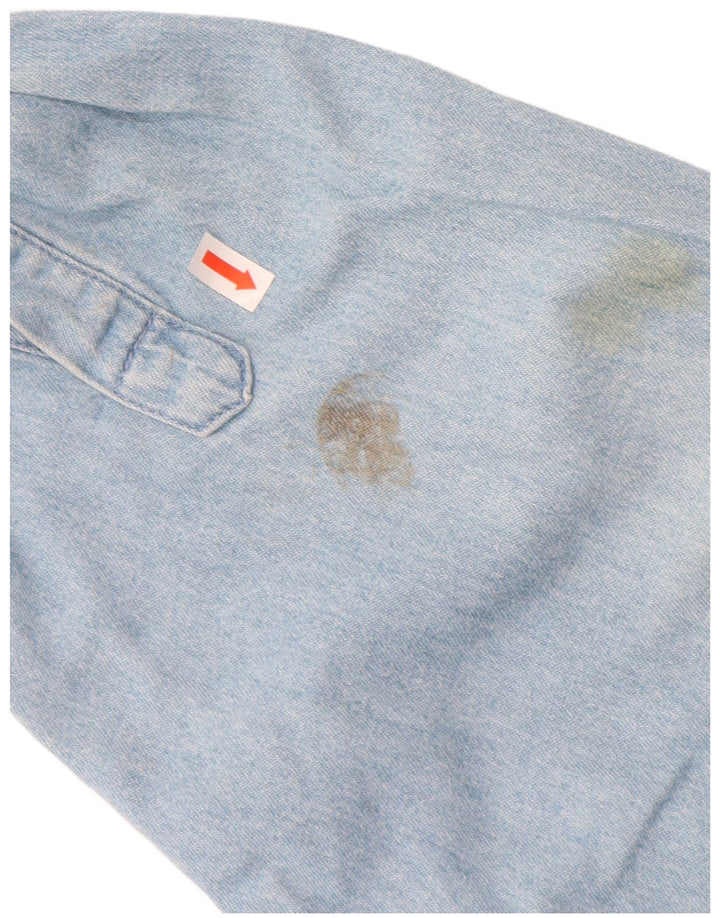 Camisa jeans masculina JOHN BANER 3XL algodão azul