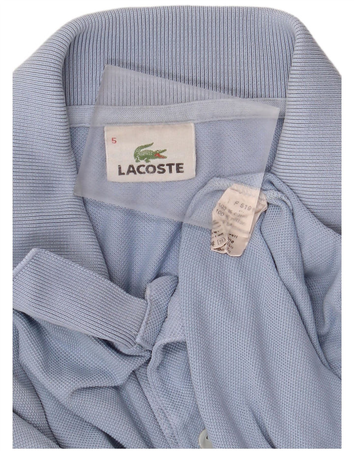 Camisa polo masculina Lacoste tamanho 5 grande algodão azul