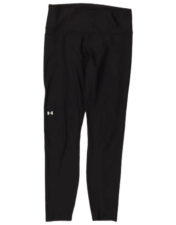 Under Armour Womens Heat Gear Leggings Reino Unido 14 Grande Poliéster Preto