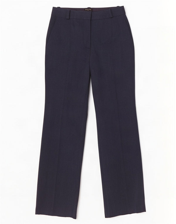 Calça feminina reta Massimo Dutti EU 36 XS W26 L30 azul marinho