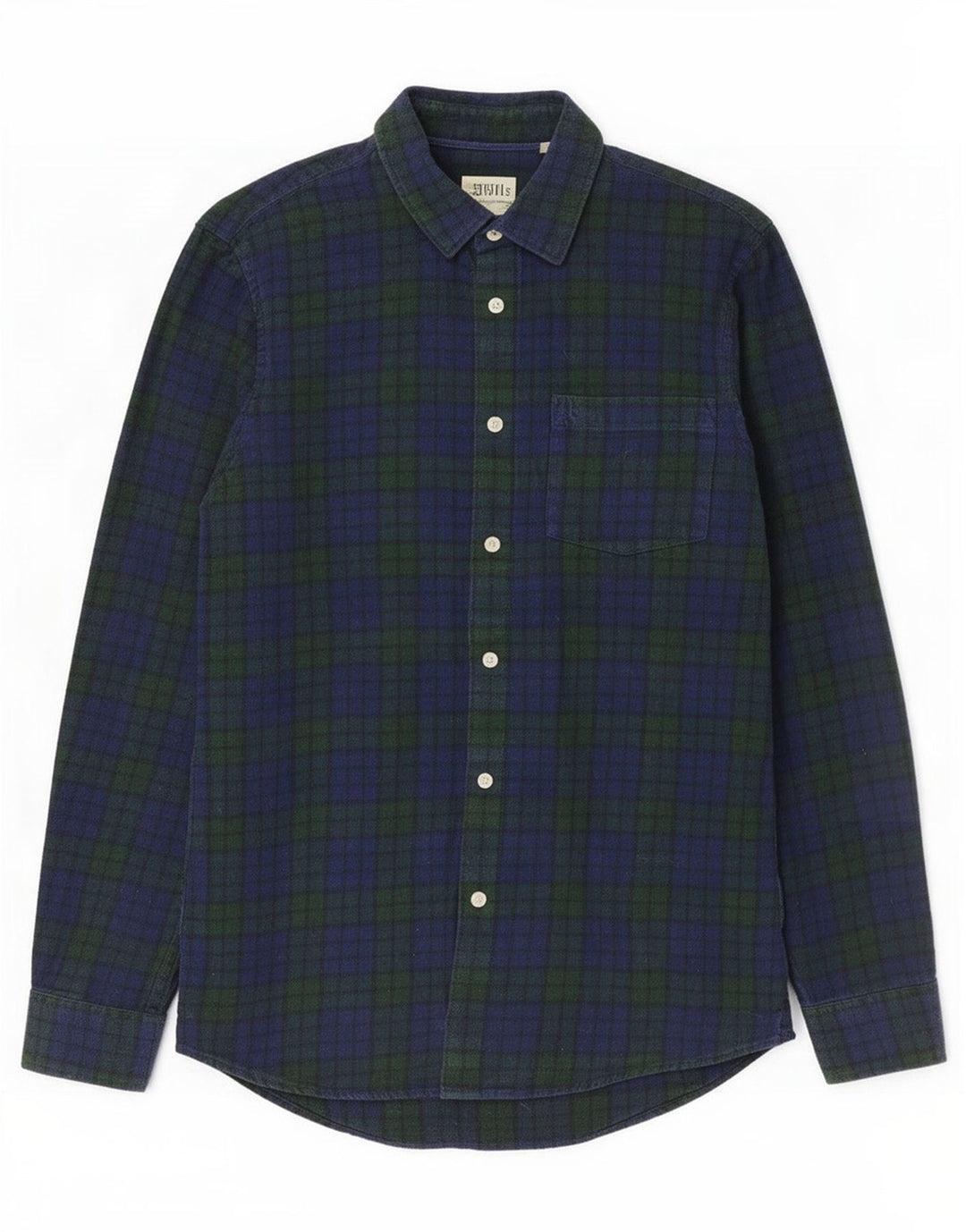 Camisa masculina de flanela Jack Wills pequena algodão azul marinho