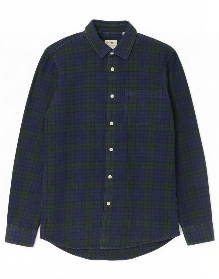 Camisa masculina de flanela Jack Wills pequena algodão azul marinho