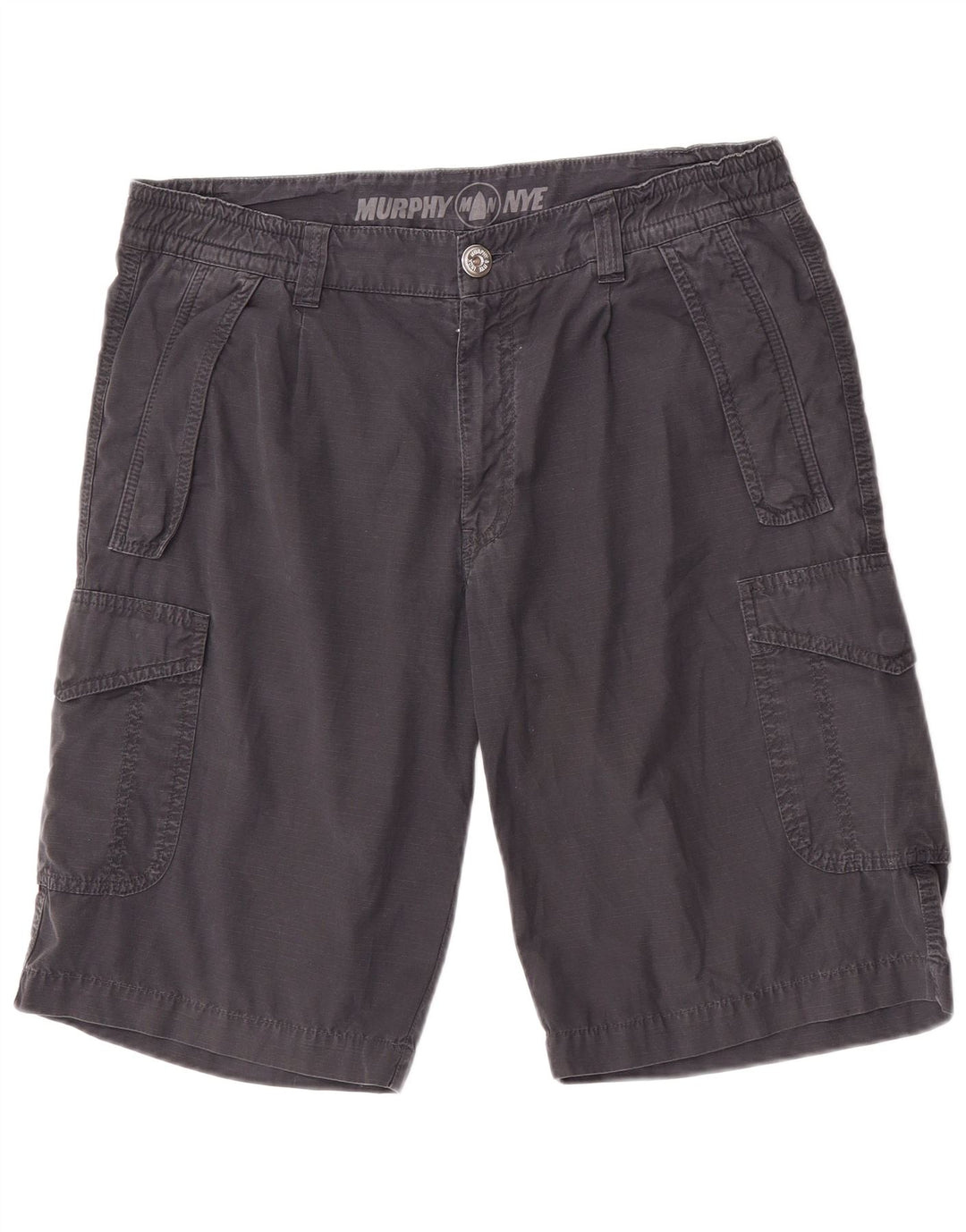 Shorts cargo masculino Murphy & Nye W36 grande algodão azul marinho