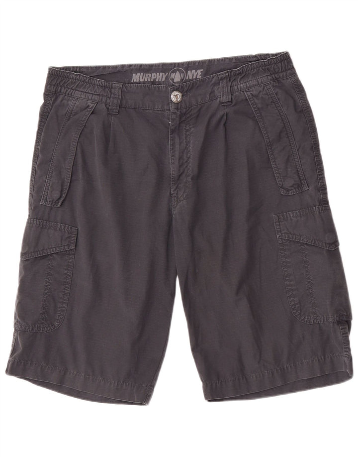 Shorts cargo masculino Murphy & Nye W36 grande algodão azul marinho