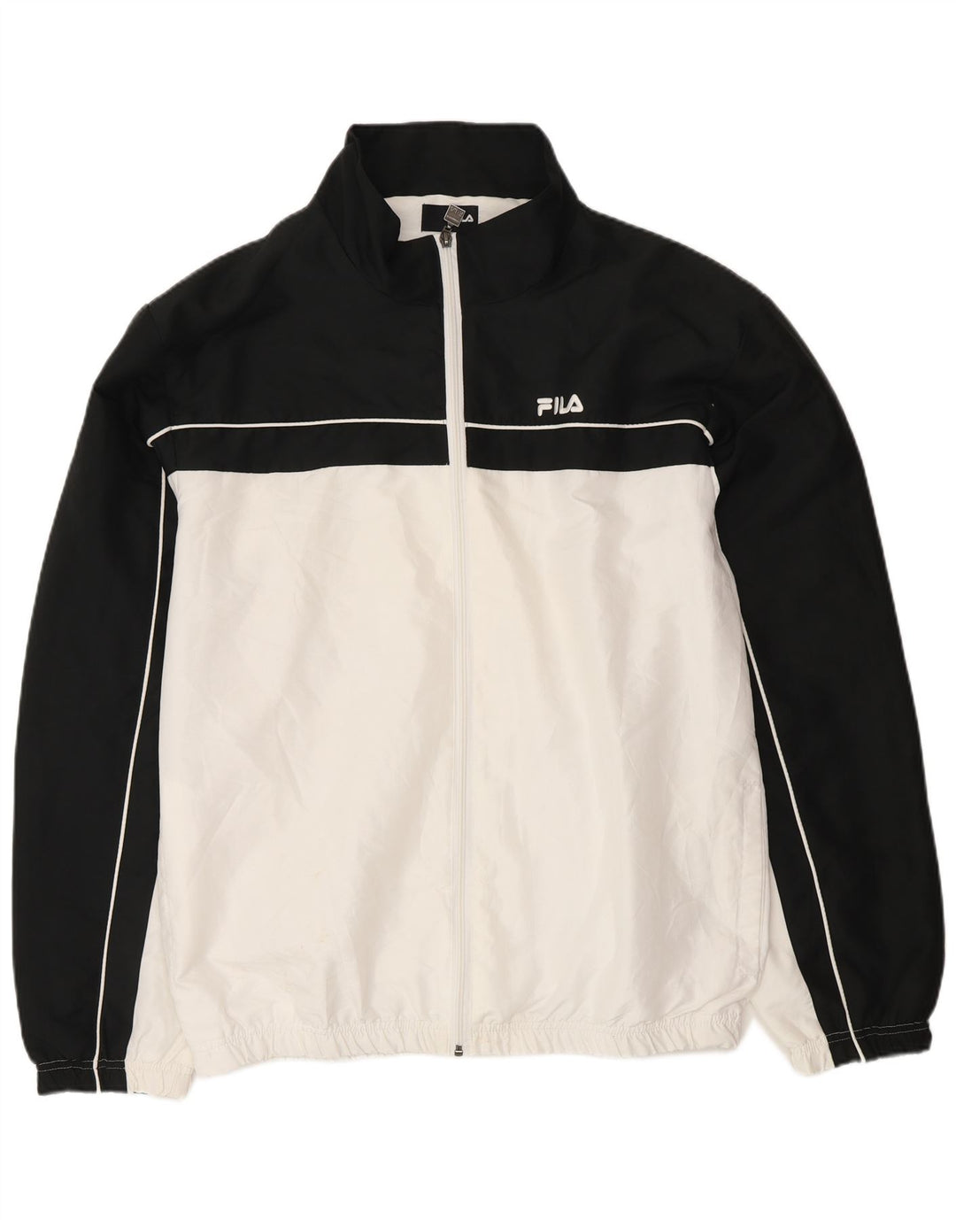 Fila Mens Treino Top Jaqueta 2XL Poliéster Colourblock Branco