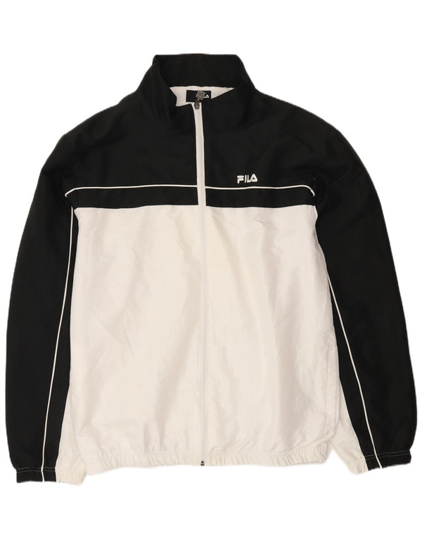 Fila Mens Treino Top Jaqueta 2XL Poliéster Colourblock Branco