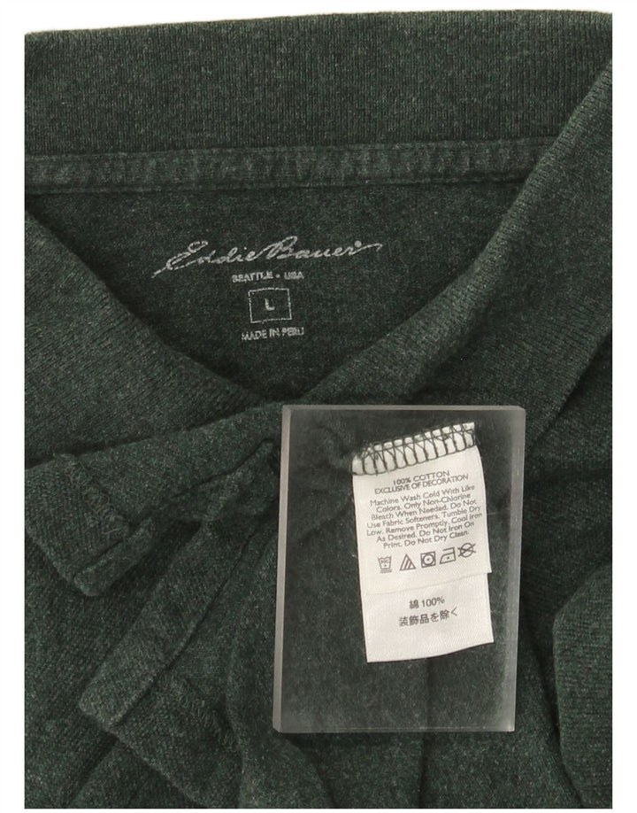 Camisa pólo masculina Eddie Bauer grande algodão verde