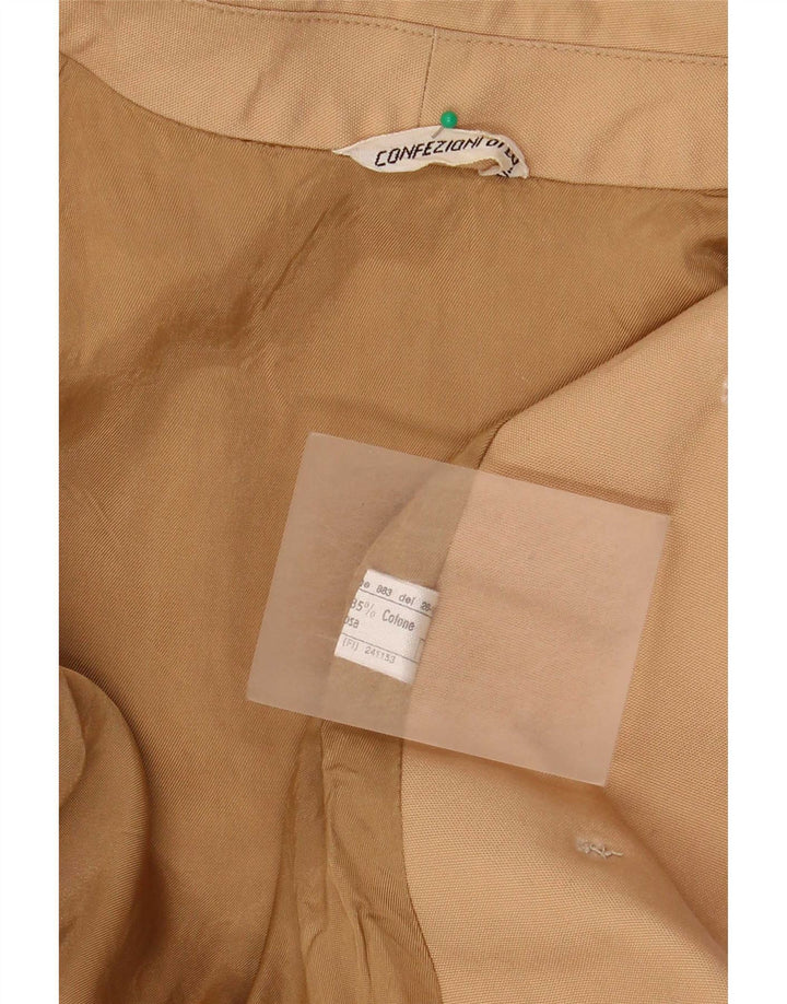 Trench Coat feminino Confezioni Di Lusso UK 12 poliéster bege médio