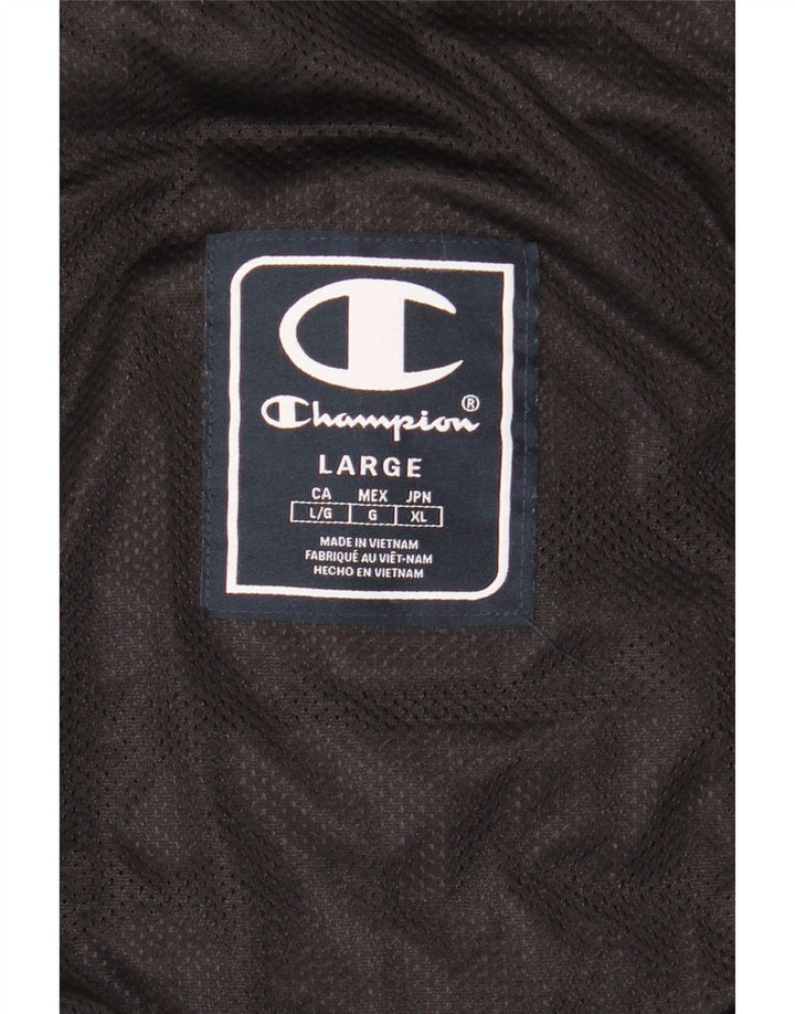 Jaqueta masculina acolchoada com capuz Champion UK 40 grande preta