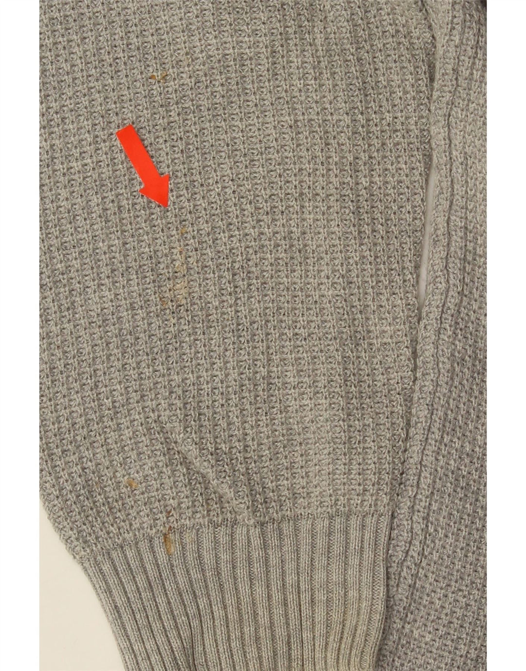 Suéter masculino ZARA com gola redonda e algodão cinza médio