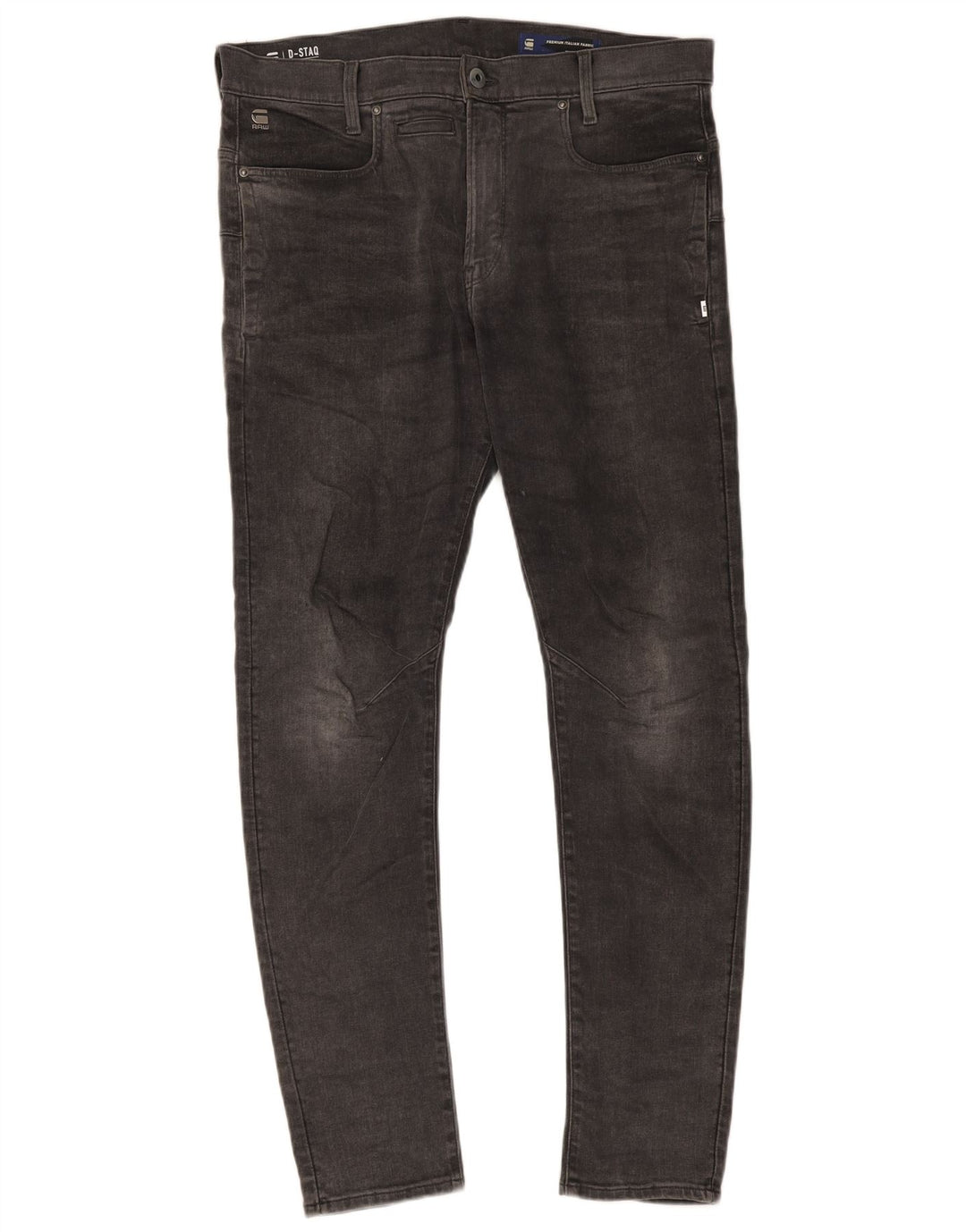 Calça jeans slim masculina G-Star W34 L34 algodão cinza