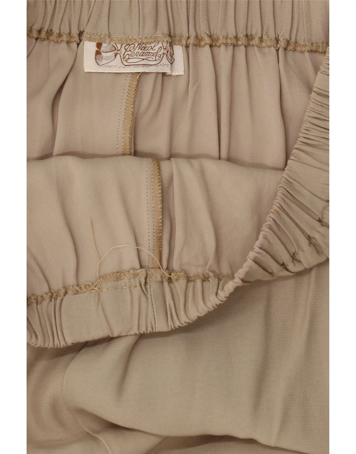 VINTAGE Womens Straight Casual Trousers W28 L26 Beige Vintage Vintage and Second-Hand Vintage from Messina Hembry 