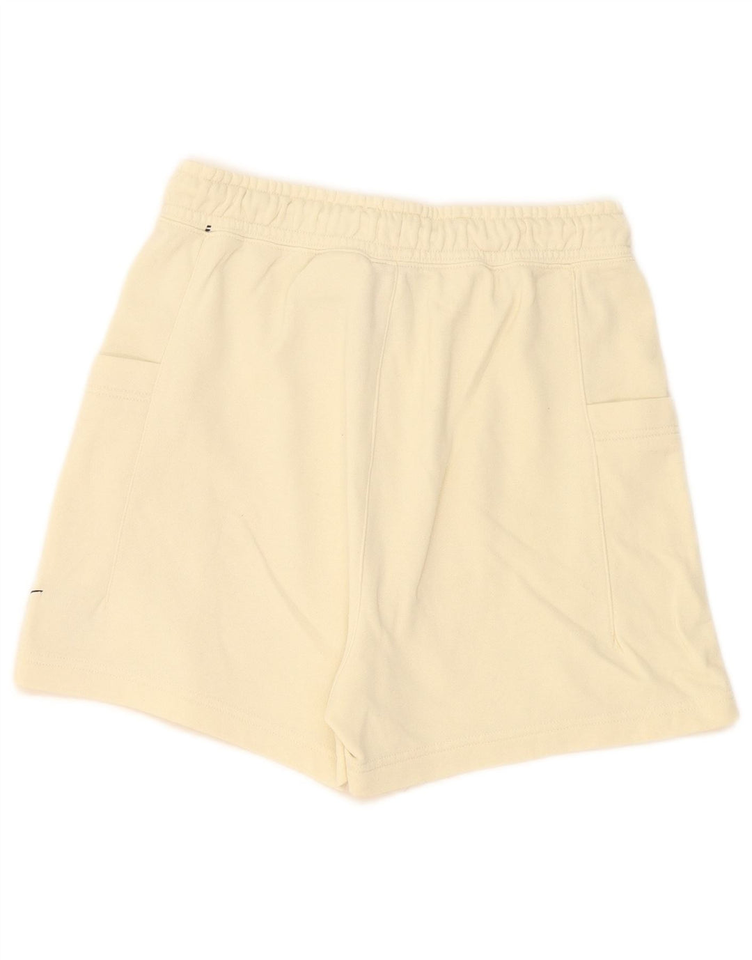 Shorts esportivos femininos Nike UK 8 pequeno algodão bege
