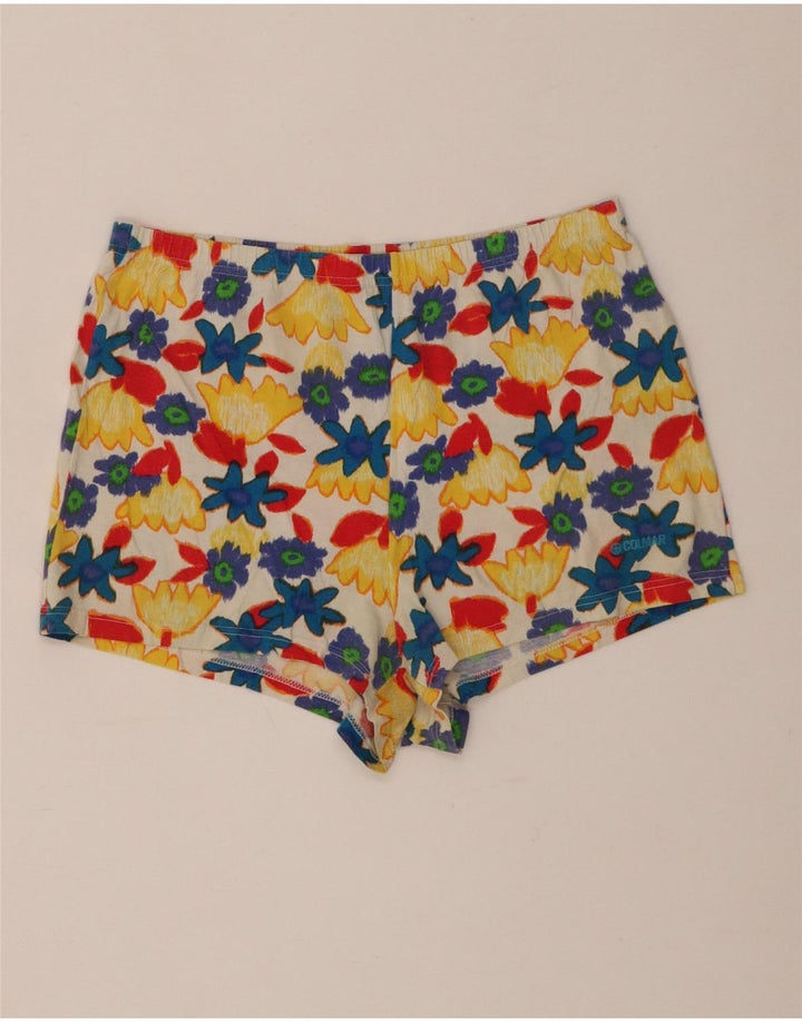 Calça quente feminina Colmar grande W34 algodão floral multicolorido