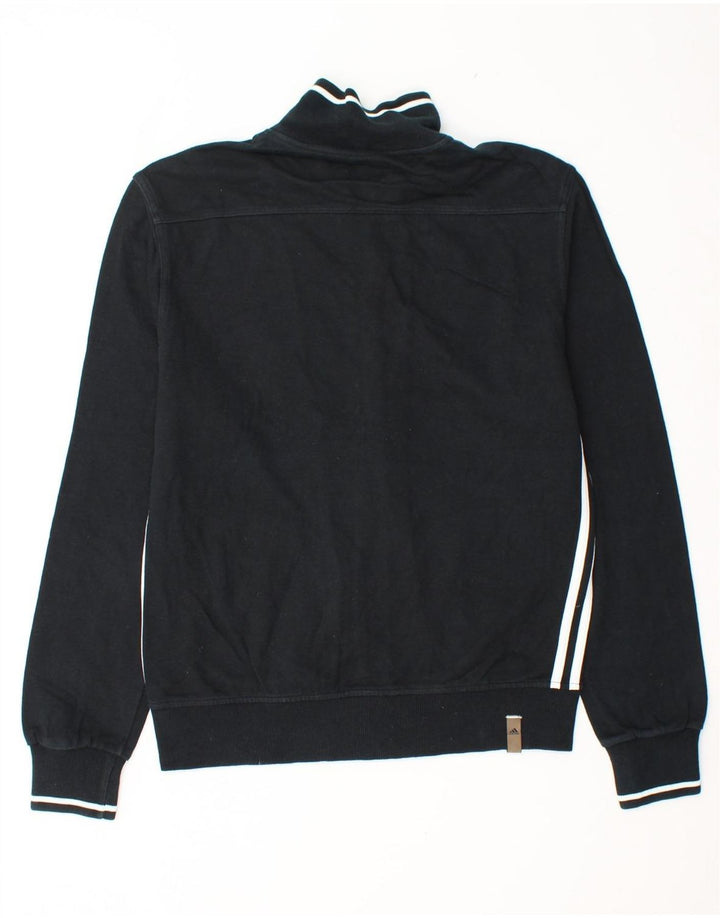ADIDAS Mens Tracksuit Top Jacket UK 36/38 Pequeno Algodão Preto