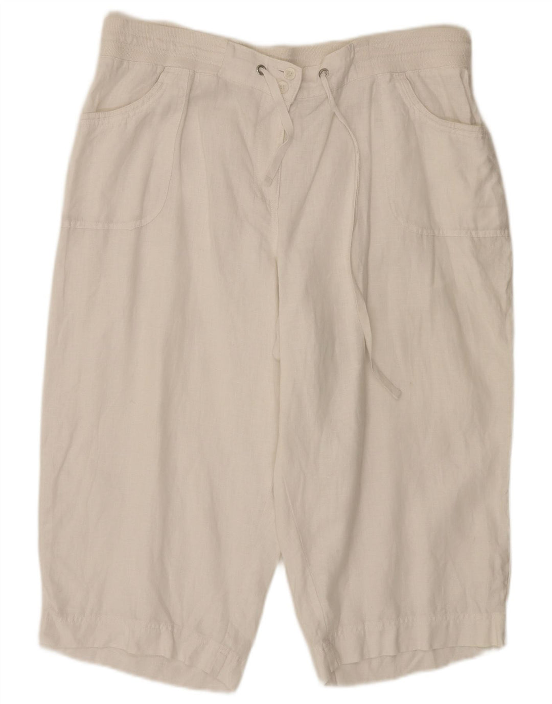 Bermuda feminina Marks & Spencer Autograph UK 18 XL W36 branca