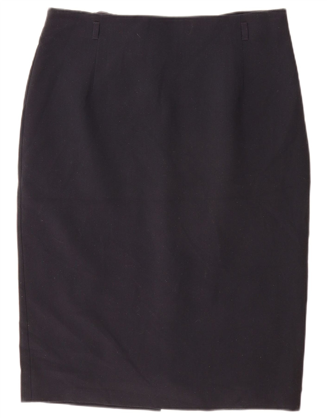 Saia lápis feminina Marks & Spencer Reino Unido 14 grande W32 azul marinho poliéster
