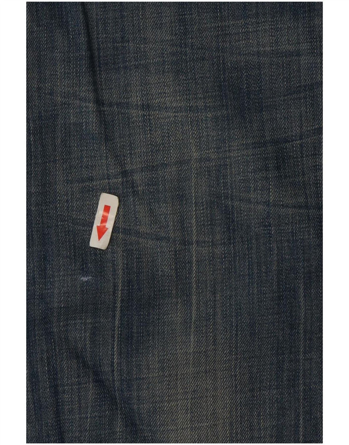 Calça Jeans Levis Feminina 570 Distressed Straight W32 L28 Azul Algodão