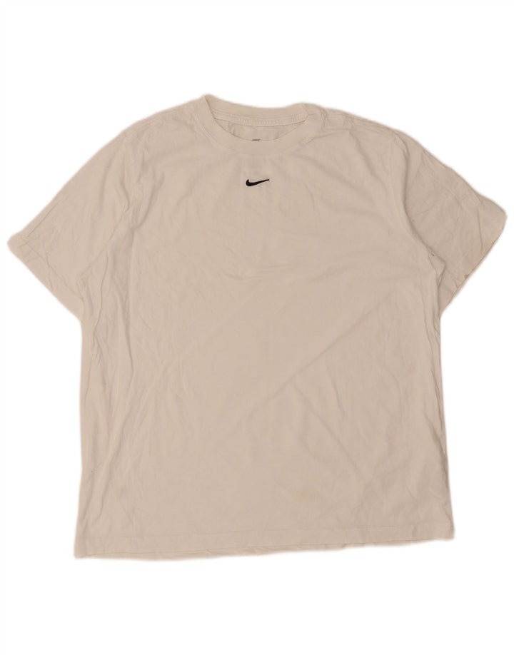 Camiseta masculina Nike Loose Fit Top Médio Algodão Branco
